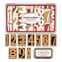 Cavallini Vintage Numbers Rubber Stamps